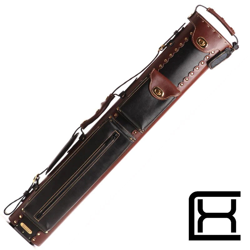 Instroke 2X4 Leather Cowboy Case - Chestnut/Black - Excellence Billiards NZL
