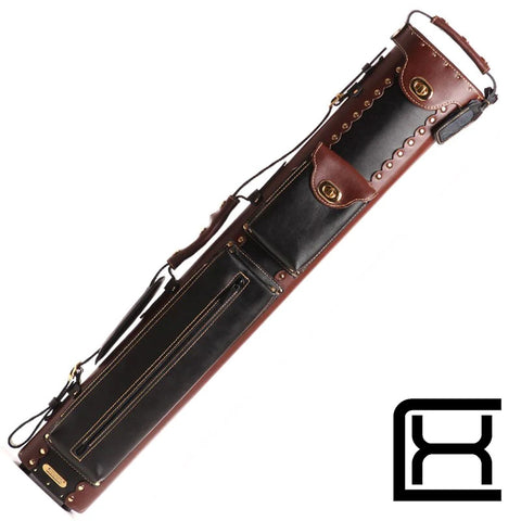Instroke 2X4 Leather Cowboy Case - Chestnut/Black - Excellence Billiards NZL