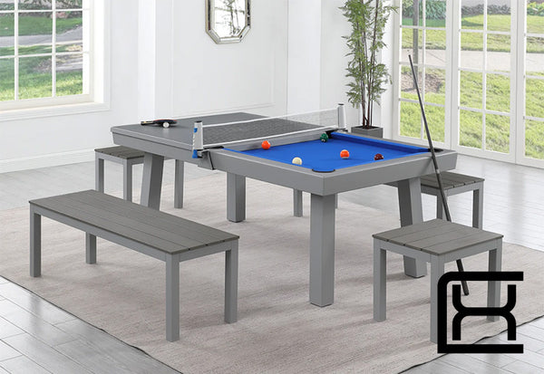 Alfresco Outdoor Pool Table - Grey - Excellence Billiards NZL