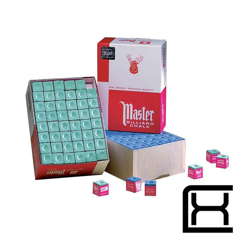 Master Chalk Gross (144 pc.) - Blue, Green - Excellence Billiards NZL