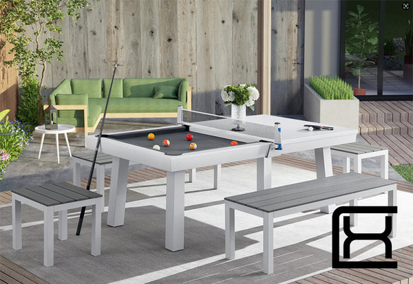 Alfresco - Outdoor Pool Table - White - Excellence Billiards NZL