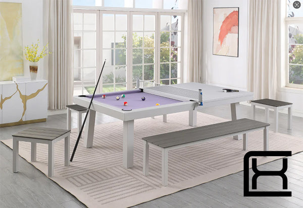 Alfresco - Outdoor Pool Table - White - Excellence Billiards NZL