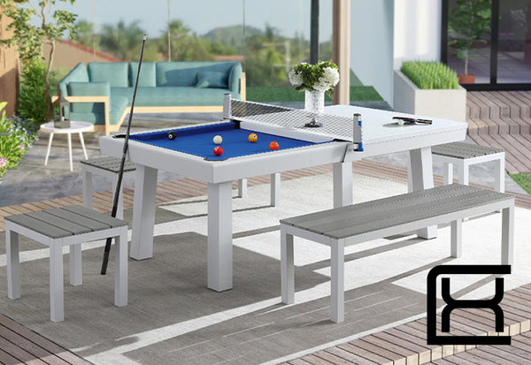 Alfresco - Outdoor Pool Table - White - Excellence Billiards NZL