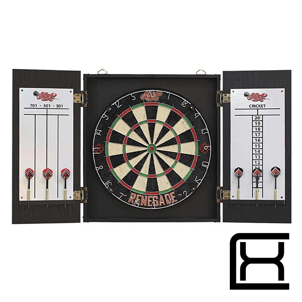 SHOT Renegade Dart Board + Cabinet set