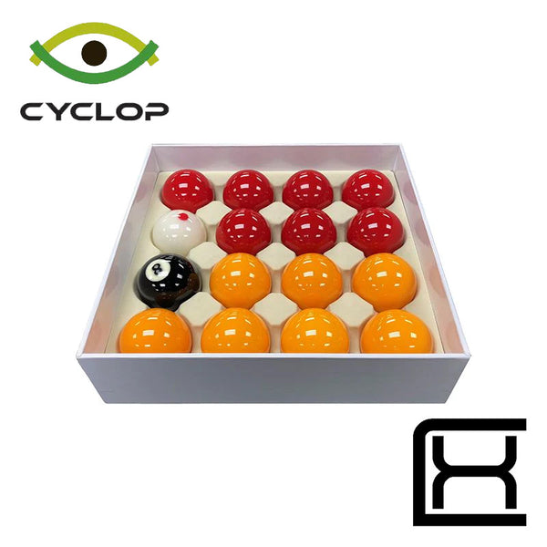 Cyclop Zeus English Pool Balls - Yellow Reds - Excellence Billiards NZL
