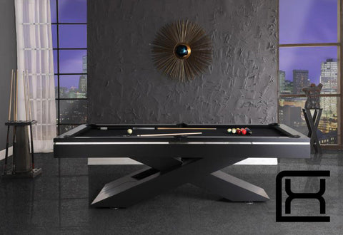 8' Galaxy Pool Table - Black - Excellence Billiards NZL