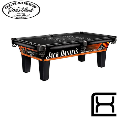 Olhausen Pool Table Jack Daniels Logo - Excellence Billiards NZL