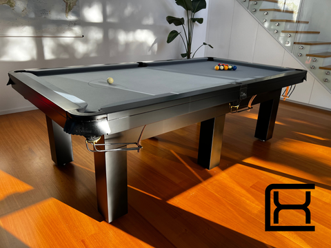 8' Liverpool Pool Table - Black