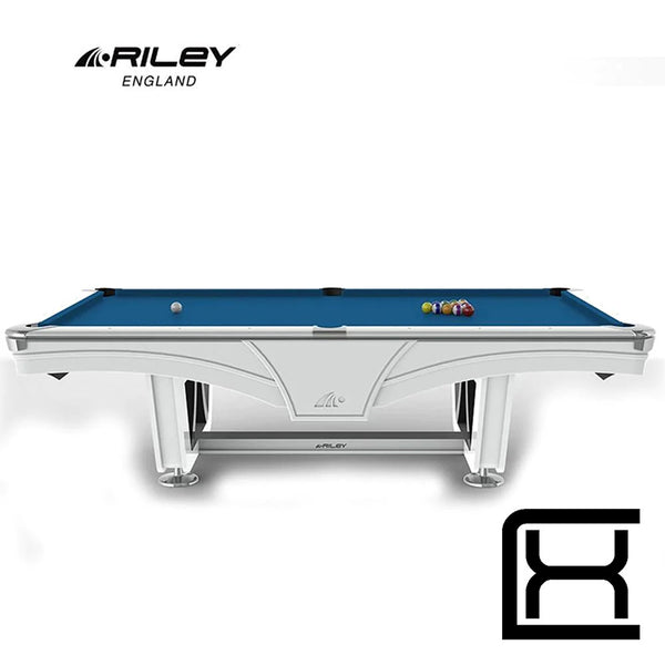 Riley Pool Table - Ray Tournament (White) - Excellence Billiards NZL