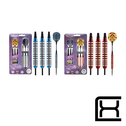 SHOT Mystic Steel Tip Dart Set (Red/Blue) - Excellence Billiards NZL