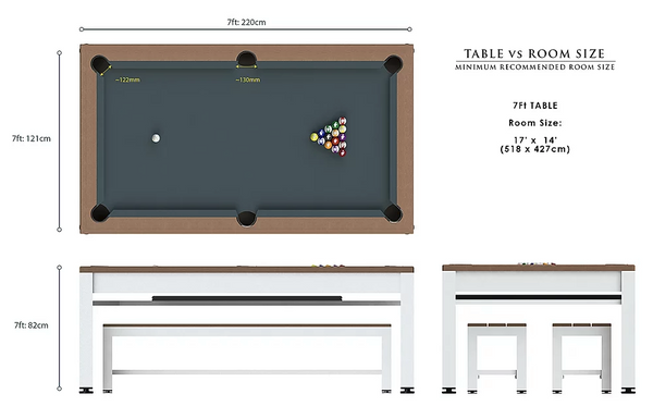 Riley Neptune Outdoor Diner - Brushed Brown & Black - Excellence Billiards NZL
