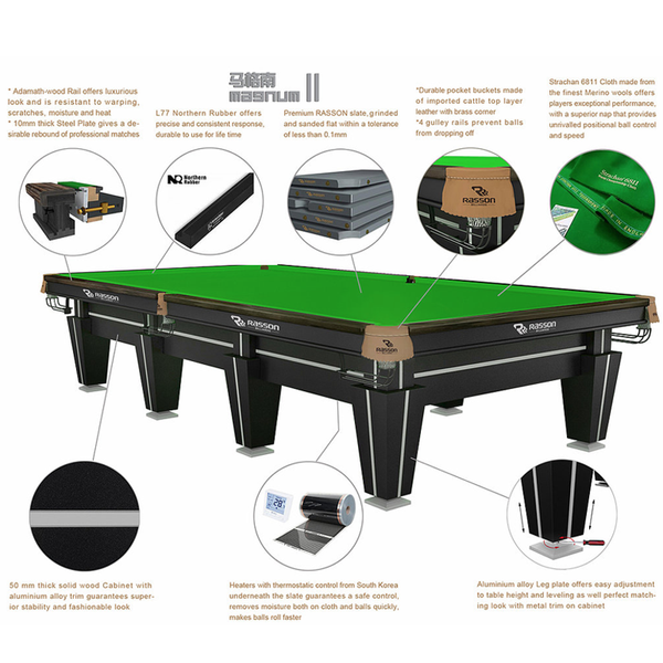 Rasson - Magnum II Snooker Table - Excellence Billiards NZL