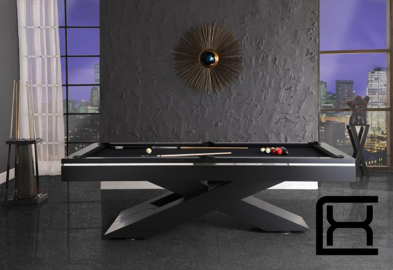 8' Galaxy Pool Table - Black | Excellence Billiards NZL